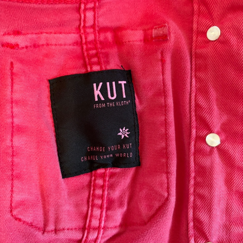 KUT FROM THE KLOTH KARA CROPPED DENIM JACKET Size SMALL - Picture 4 of 6